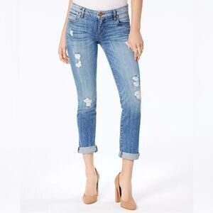 Kut from the Kloth Katy Ripped Boyfriend Jeans. Size 2